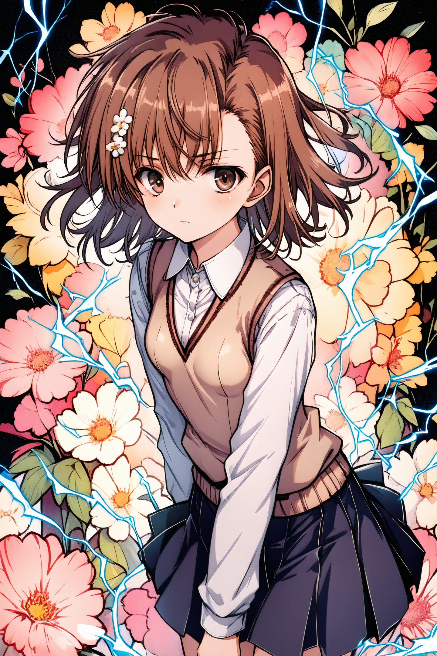 39213-2240738199-1girl,solo,skirt,looking at viewer,brown hair,shirt,brown eyes,white shirt,misaka mikoto,long sleeves,collared shirt,breasts,swe.png